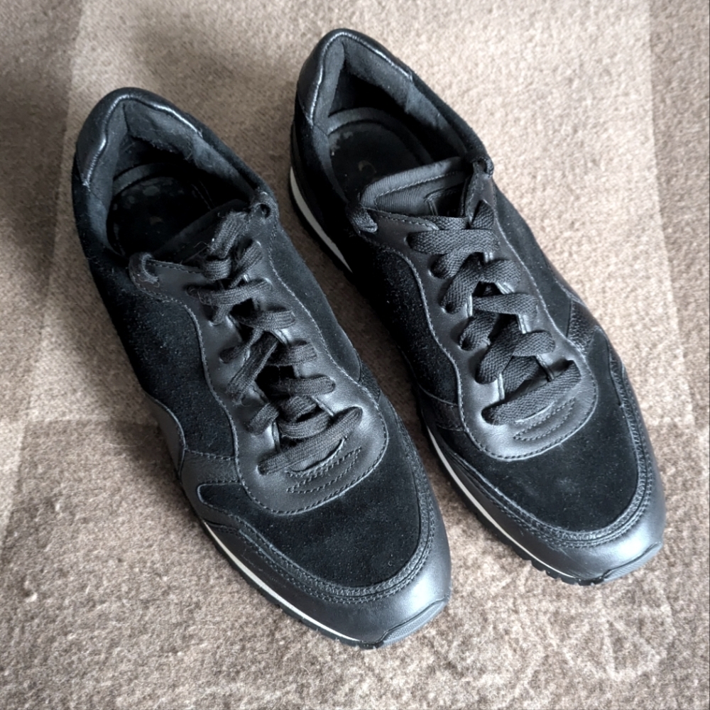 leather Suede Nylon Coach Sneakers
